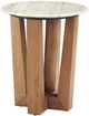 Crestview Collection Gray End Table with Brown Base-0