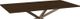 Amisco Customizable Asterisk Walnut 71.5" Rectangular Table with Metal Stand-1