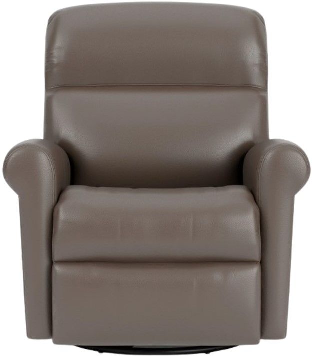 Flexsteel® Customizable Davis Leather Manual Swivel Glider Recliner-1