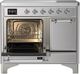 Ilve® Majestic III 40" Stainless Steel Pro Style Induction Range with Solid Door and Chrome Trim-3
