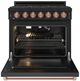 Thor Kitchen Gordon Ramsay Collection 36" Black Pro Style Liquid Propane Range with Precision Knob Control and Rose Gold Trim-1