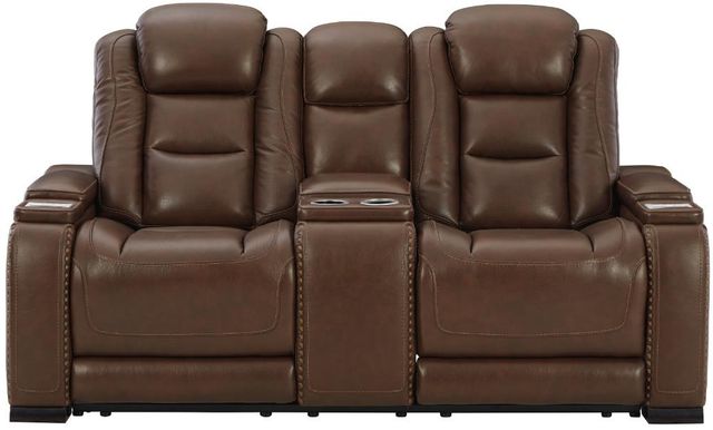 Signature Design by Ashley® The Man-Den 3-Piece Mahogany Living Room Set-2