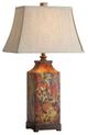 Uttermost® Colorful Flowers Burnished Walnut Table Lamp-0
