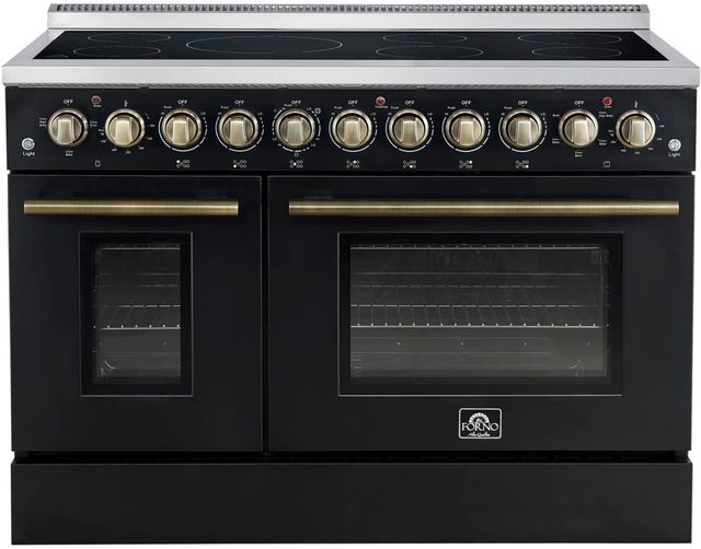 FORNO®  Paolo 48" Black Pro Style Electric Range-0