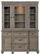 Mazin Furniture Cardano Driftwood Light Brown Buffet & Hutch-0