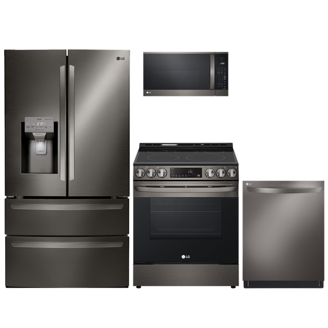 LG 4 Piece Black Stainless Steel Kitchen Package-0