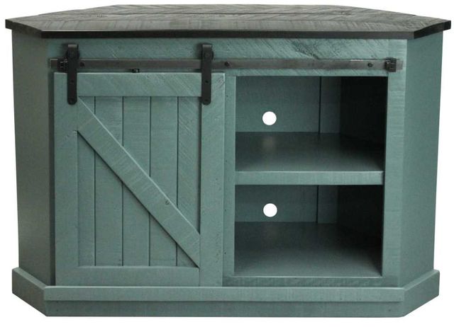 American Heartland Manufacturing Rustic Two Tone Winsome Corner TV Stand-2