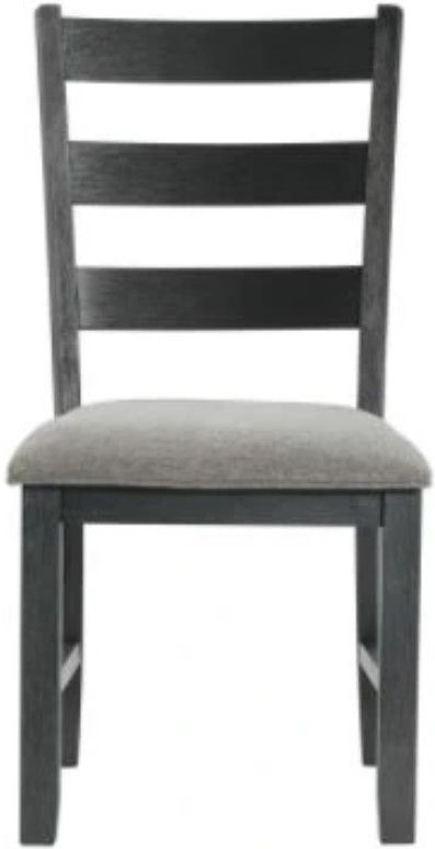Elements International Martin Black/Gray Dining Side Chair-1
