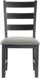 Elements International Martin Black/Gray Dining Side Chair-1