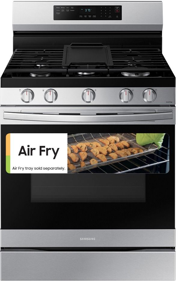 Samsung 30" Fingerprint Resistant Stainless Steel Smart Freestanding Gas Range