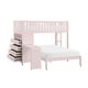 Homelegance Rowan & Rue Pink Twin/Full Loft Bunk Bed with Hidden Desk and Storage-1