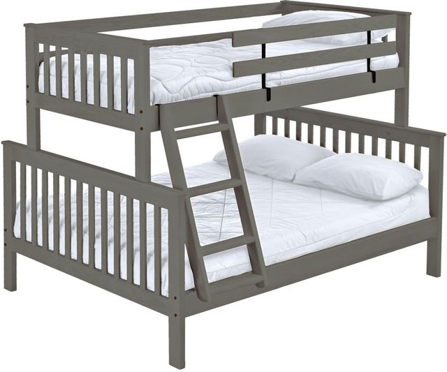 Crate Designs™ Furniture Graphite Twin XL/Queen Tall Offset Mission Bunk Bed-0