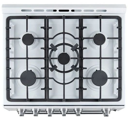 FORNO® Leonardo Espresso 30" White Pro Style Gas Range-3