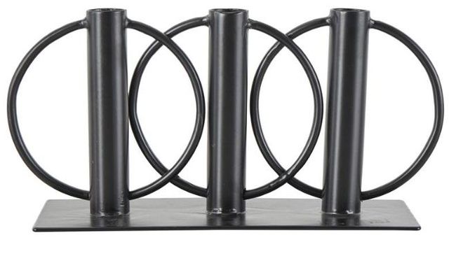 Deco Marche Black Circular Ring Candelabra-2