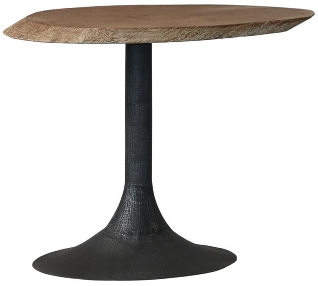 Nest Home Collections Pods Gray Washed Large End Table with Black base-3