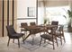Elements International Razor Walnut Standard Height Arm Chair-3