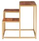 Powell® Cyndi Natural 3-Tiered Plant Stand Side Table with Gold Base-5