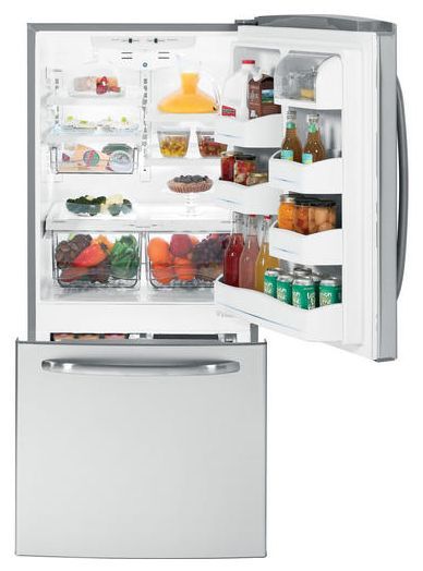 GE® ENERGY STAR® 20.2 Cu. Ft. Bottom Freezer Refrigerator-CleanSteel™-1