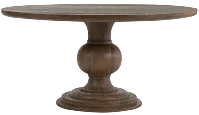 Classic Home Hera Pecan Brown Round Dining Table-2