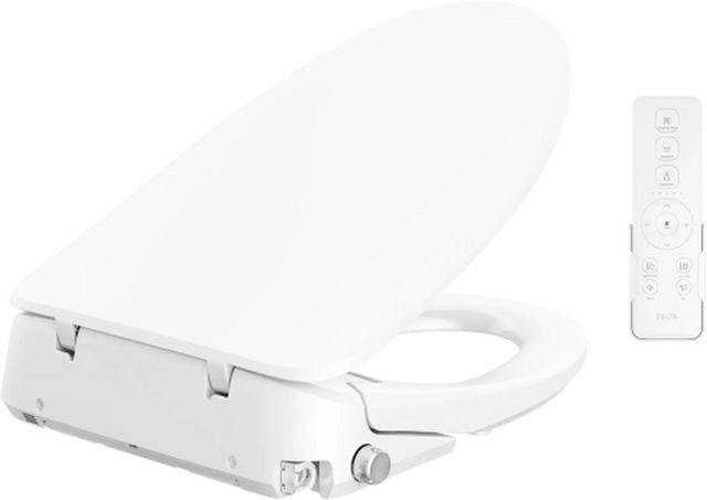 DELTA Refresh White Premium Elongated Electric Bidet Toilet Seat -1