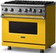 Viking® 5 Series 36" Daffodil Pro Style Liquid Propane Gas Range-2