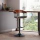 Armen Living Larisa Black/Walnut Adjustable Height Stool-1