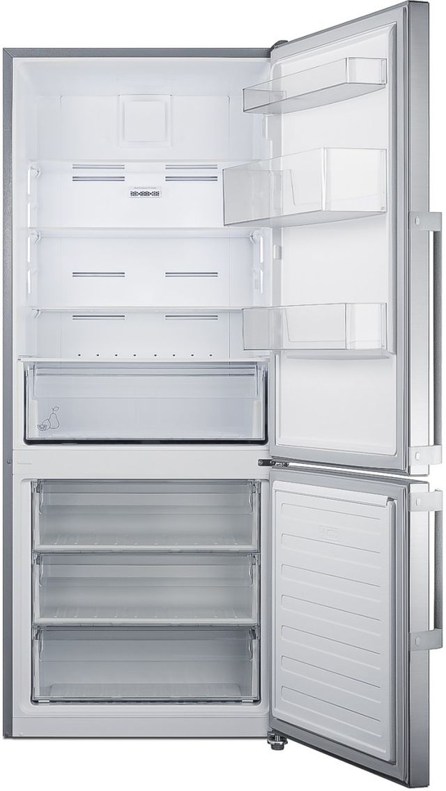 Summit® 28 in. 14.0 Cu. Ft. Stainless Steel Counter Depth Bottom Freezer Refrigerator-1