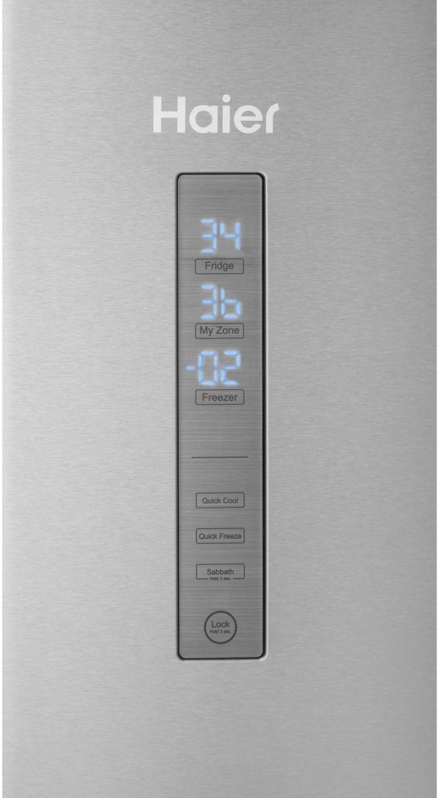 Haier 28 in. 15.0 Cu. Ft. Stainless Steel Bottom Freezer Refrigerator-5