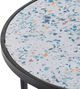A & B Home 2-Piece Blue and White Nesting Tables with Black Metal Base -4