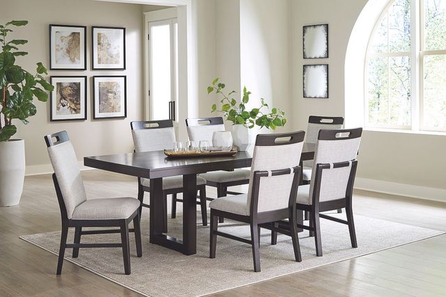 Signature Design by Ashley® Neymorton 5-Piece Dark Grayish Brown/Light Gray Upholstered Dining Set-3