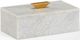 Wildwood Lamps Natural White/Metallic Gold Rectangle Merle Box-0