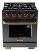 Kucht Gemstone Professional KED Series 30" Titanium Stainless Steel Pro Style Dual Fuel Range-0