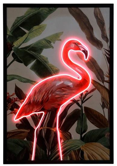 StyleCraft Neon Flamingo Wall Decor-1