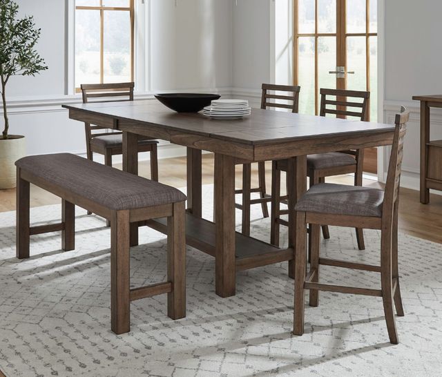 Liberty Furniture Brook Bay 6-Piece Gray/Sandstone Optional Counter Dining Table Set-1