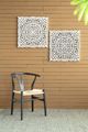 A & B Home 2-Piece White Carved Out Wood Panel Set-4