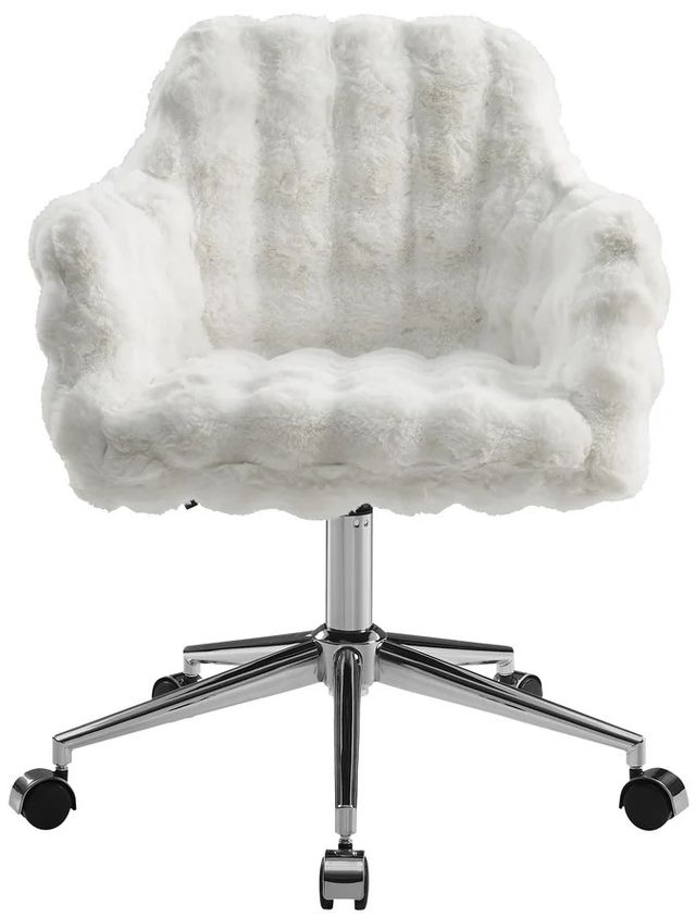 Linon Dawson White Cloud Bubble Office Chair-3