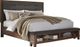 Signature Design by Ashley® Ralene 3-Piece Medium Brown King Upholstered Panel Bed Set-1