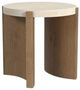 Flexsteel® Eclipse White Top Round End Table with Brown Base-0