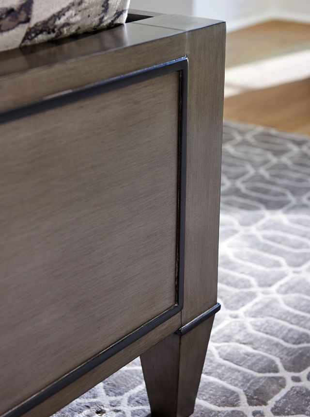 Lexington Home Ariana St. Tropez Gray Platinum King Upholstered Panel Bed-2