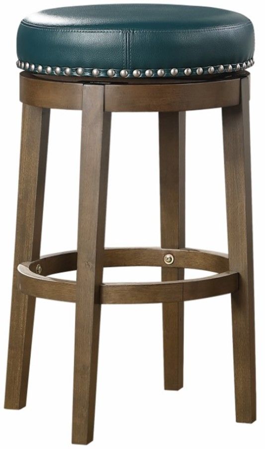 Homelegance® Westby Brown/Green Swivel Pub Height Stool-0