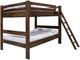 International Furniture Direct Forte Brown Youth Twin Over Full Bunk Bed-0