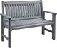 C.R. Plastics Generation Line Slate Grey Garden Bench-0