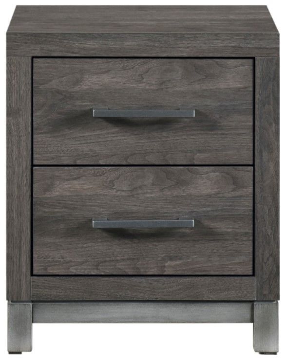 Homelegance® Zephyr Antique Silver/Brownish Gray Nightstand-2