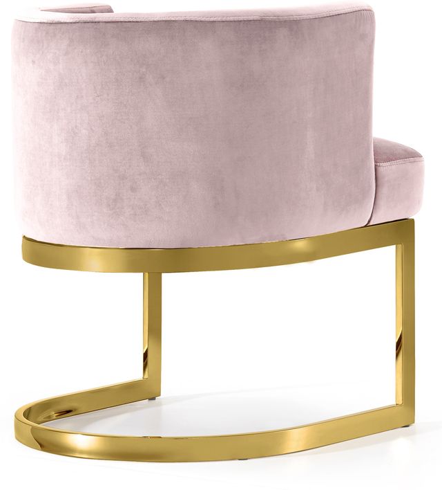 Meridian Furniture Gianna Pink/Gold Velvet Dining Chair-2