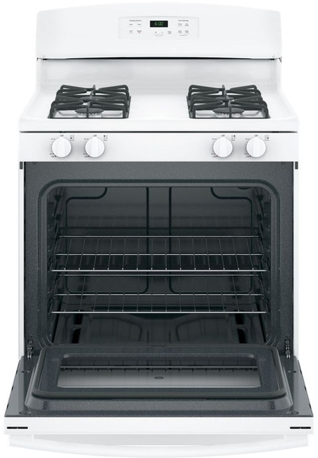 GE® 30" White Freestanding Gas Range-1