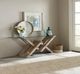 Hooker® Furniture Affinity Glass Top Accent Console Table with Greige Sand Blasted Base-1