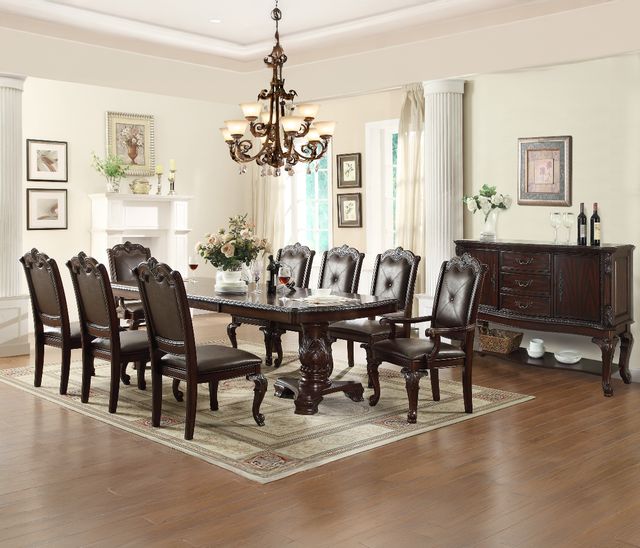 Crown Mark Kiera Brown Dining Arm Chair-1