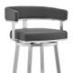 Armen Living Lorin Gray 26" Swivel Counter Stool-3
