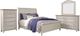 Liberty Furniture Farmhouse Reimagined 4-Piece Antique White/Chestnut King Sleigh Bedroom Set with Chest-0