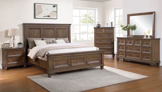 New Classic® Home Furnishings Mariana 4-Piece Vintage Mocha Eastern King Bedroom Set-1